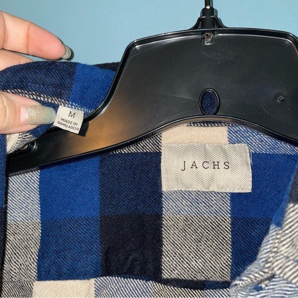 Jachs Plaid Flannel Button Down Shirt Size Medium - Picture 2 of 8